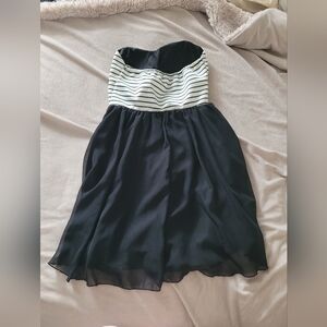 Ardene Black and White Striped Dress Size SMALL